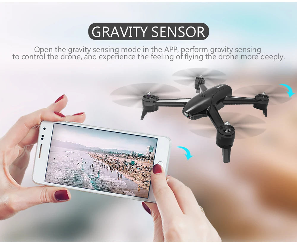 SG106 Drone, gravity sensor open the gravity sensing mode in the app, perform gravity