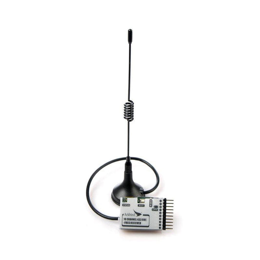 Arkbird Receiver - 433MHz 10 Channel UHF FHSS Receiver with antenna  for long range system Rc racing drone High quality only 26g