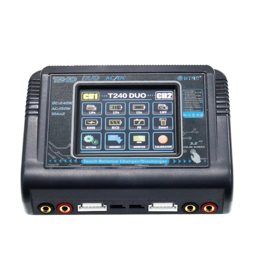 HTRC T400/T240/T150 Lipo Charger - Dual Channel Touch Screen Balance Discharger AC 200W DC 400W Battery Charger For RC Model Toys 21 HTRC T400/T240/T150 Lipo Charger, HTRC T400/T240/