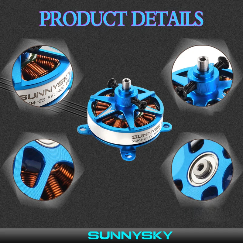 Sunnysky X2302 X2304 X2305 1480kv 1600kv 1650kv Brushless Motor CW for Fixed-wing aircraft Multicopter New 20 145 KV: SUNNYS 42701 PRODUCT DETALLS