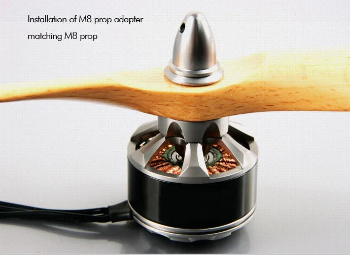 T-motor MN4120 KV400 Brushless Motor Max Thrust 4.3KG for RC Helicopters Drone 12 T-motor, Installation of M8 prop adapter matching M8