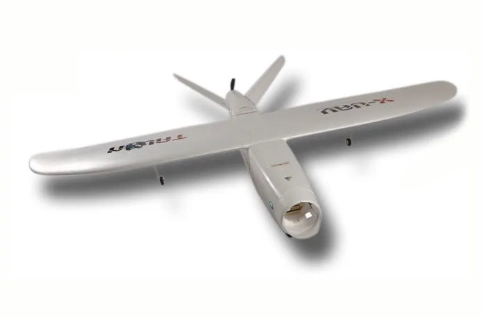 X-UAV Talon EPO 1718mm Wingspan V-tail white version FPV flying Glider RC Model Airplane 9 with a 4S 14.8V 10,000mAh LiPoly battery, flight times are long