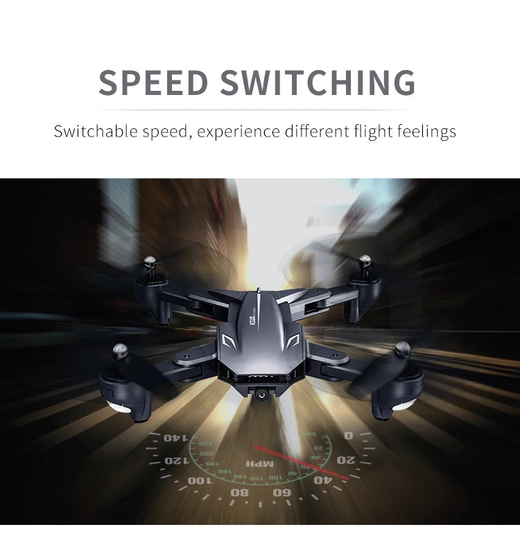 Visuo XS816 RC Drone - 50 Times Zoom 4K Dual Camera WiFi FPV Optical Flow Quadcopter Foldable Dron 33 speed switching, experience different flight feelings ovl 02l ha