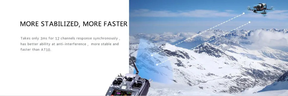 RadioLink AT10 II, more stable, faster response synchronously . takes only 3ms for 12 channels response