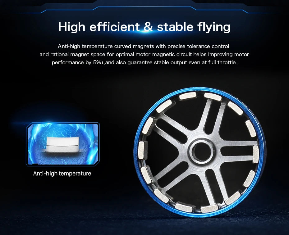 T-MOTOR, high efficient & stable flying anti-high temperature curved magnets with precise tolerance control and