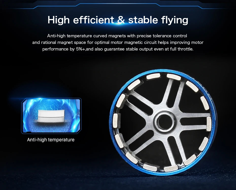 T-MOTOR AT2304 Short Shaft Motor - KV1500/1800/2300 BRUSHLESS MOTOR Thrust 544g for F3P racing fixed wing rc drone 9 T-MOTOR, high efficient & stable flying anti-high temperature curved magnets with precise tolerance control and