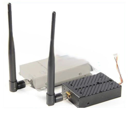 Transmetteur 1,2 Ghz 5000 mW - Transmetteur audio vidéo AV sans fil 1,2 g 5 W avec récepteur 1,2 G Antenne à gain élevé Transmetteur longue portée