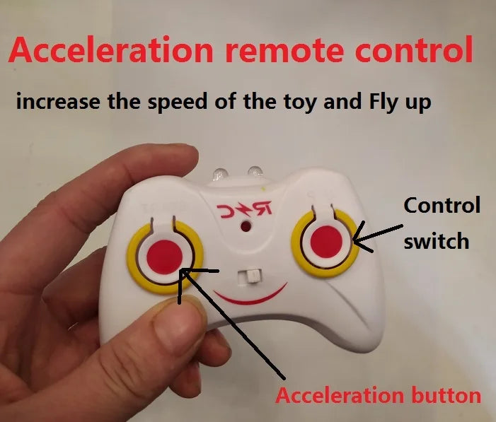 Mini Quadcopter drone, Acceleration remote control increase the speed of the and Fly up 3+5 Control switch Accel