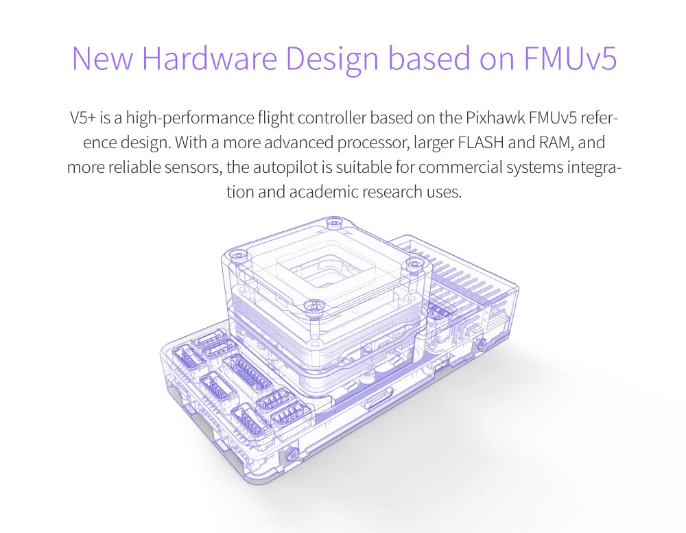 CUAV NEW Pixhack Pixhawk V5+ Autopilot, new hardware design based on FMUv5 VS+is a high-performance