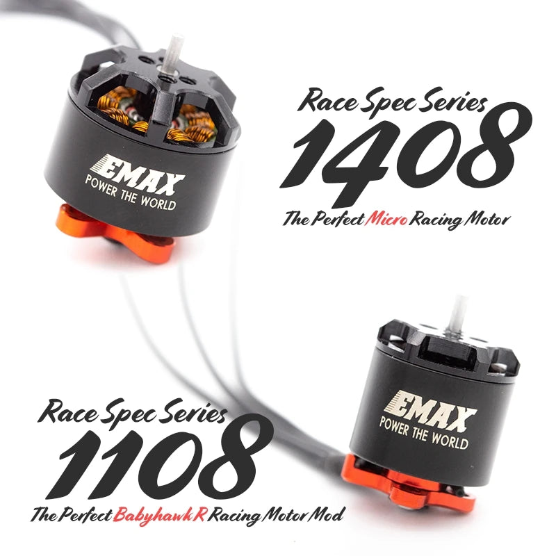 EMAX RS1408 Motor - 2300KV Rc brushless motor RaceSpec Motor - RS Series 8 EMAX RS1408 Motor, The Perfect MicroRacing Motor Race Spec Series THE 1108 The Perfect Babyhawk