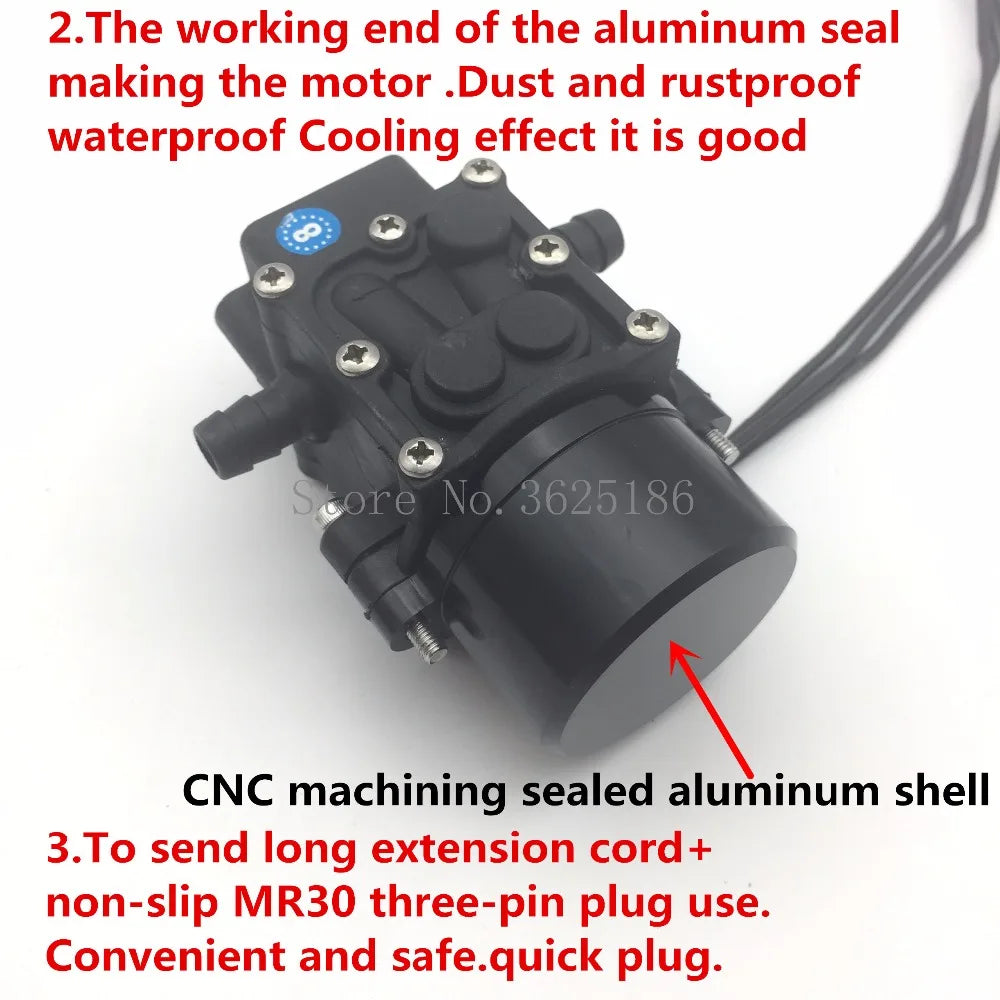 12V 3S Brushless Water Pump, .The working end of the aluminum seal making the motor .Dust and 