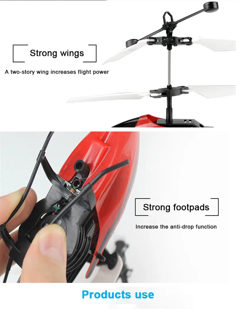 Mini Quadcopter drone, Strong wings two-story increases flight power Strong footpads Increase the anti-drop function