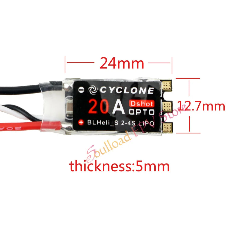 24mm CYCLONE 20A opto Dshot 12.7mm C0 BL