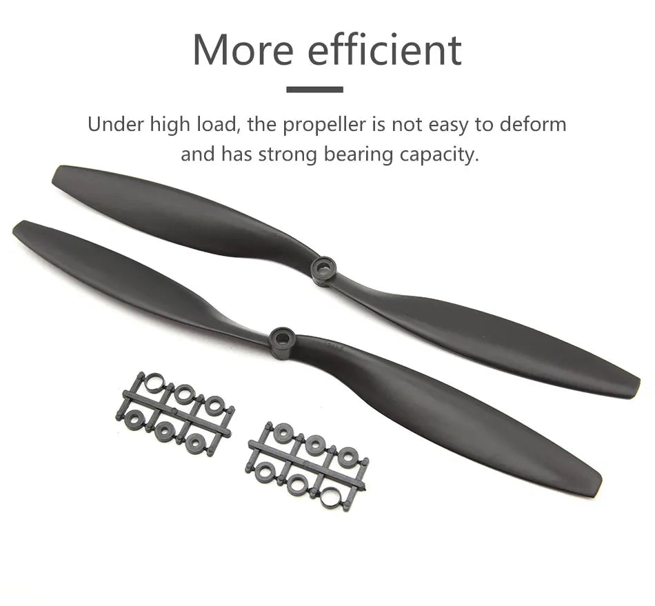 more efficient Under high load, the propeller is not easy to deform and has strong bearing