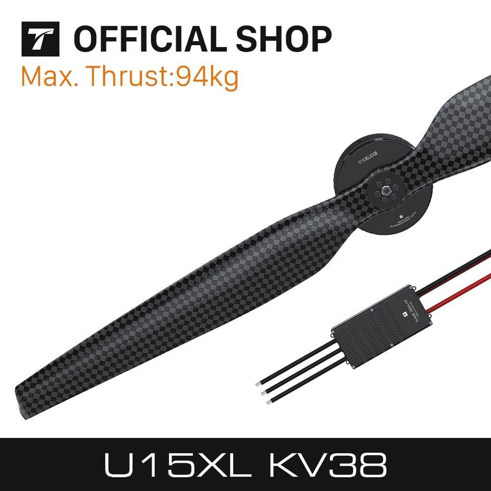 T-MOTOR U15XL KV38 100kg Thrust 23KW 100V Brushless Motor For Heavy Li ...