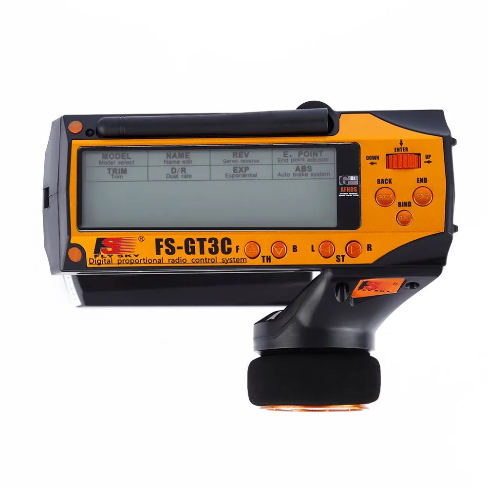 Flysky FS-GT3C Transmitter, Hodel NAME REV Point DOWH Modgl selecl Name