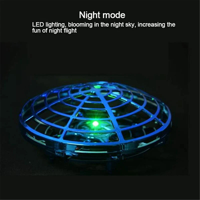 UFO Drone - Mini Helicopter Infraed Hand Sensing Aircraft Electronic Model Quadcopter flayaball Small drohne Toys For Children 24 UFO Drone, night mode led lighting,blooming in the night sky, increasing