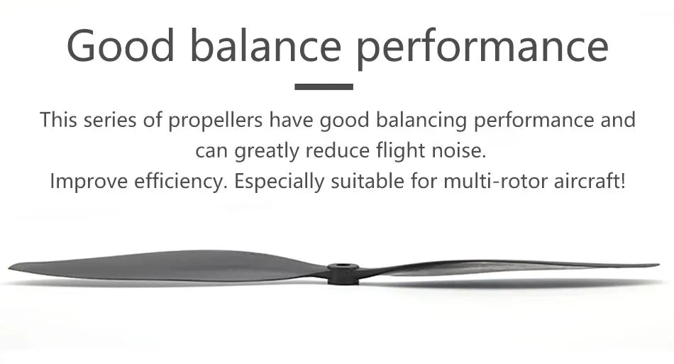 good balance performance This series of propellers have good balancing performance and can greatly reduce