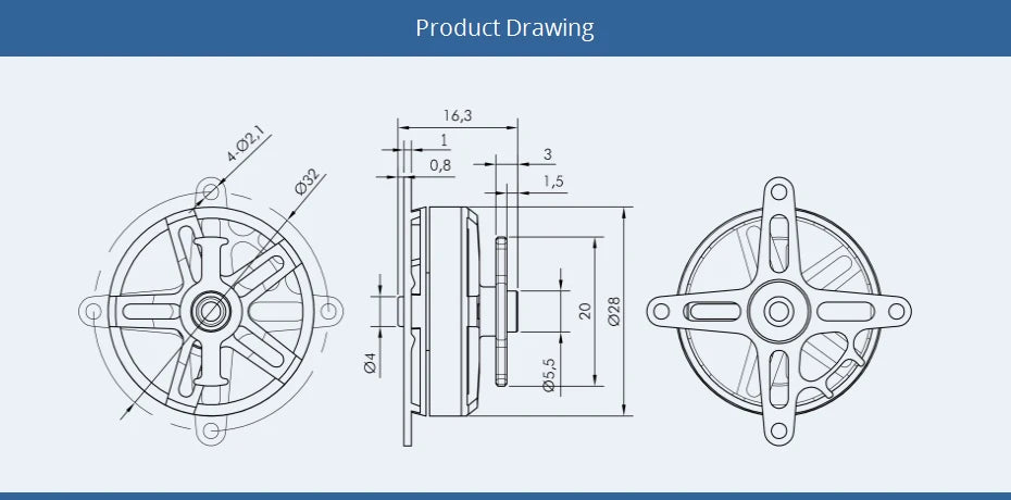 T-MOTOR AT2303 Short Shaft - KV1500/1800/2300 524g Thrust Brushless Motor for F3P racing fixed wing rc drone 13 T-MOTOR AT2303 Short Shaft SPECIFICATIONS Wheelbase