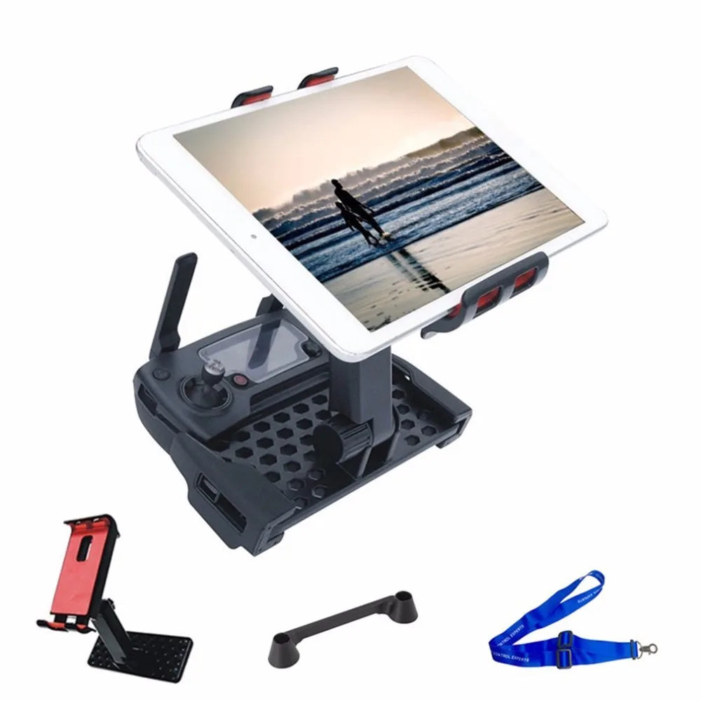 3 in 1 Tablet Bracket Phone Holder for DJI Mavic Pro Air Spark Mavic 2 Zoom Drone Controller Joystick Guard Lanyard Strap Parts 7 tablet bracket can support 4.7-5.5 inch cellphone,such as iPhone 6/7,iP