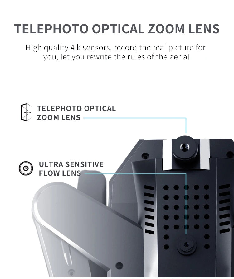 Visuo XS816 RC Drone - 50 Times Zoom 4K Dual Camera WiFi FPV Optical Flow Quadcopter Foldable Dron 20 Visuo XS816 RC Drone, telephoto optical zoom lens high quality 4 k sensors, record