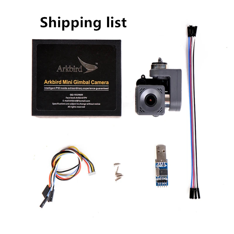 Arkbird Integrated Gimbal Camera Brushless 80g Ultra-light Instead of GoPro 2-Axis Brushless Gimbal for Fixed Wing FPV Airplanes 12 Arkbird Integrated Gimbal, Shipping list Arkbird Arkbird Mini Gimbal Camera 0otinot Eni