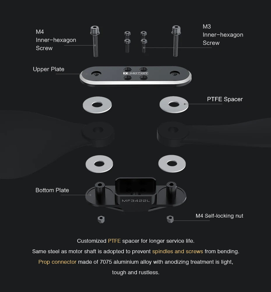 PTFE Spacer 0 Bottom Plate Mf3422l M4 Self-lock
