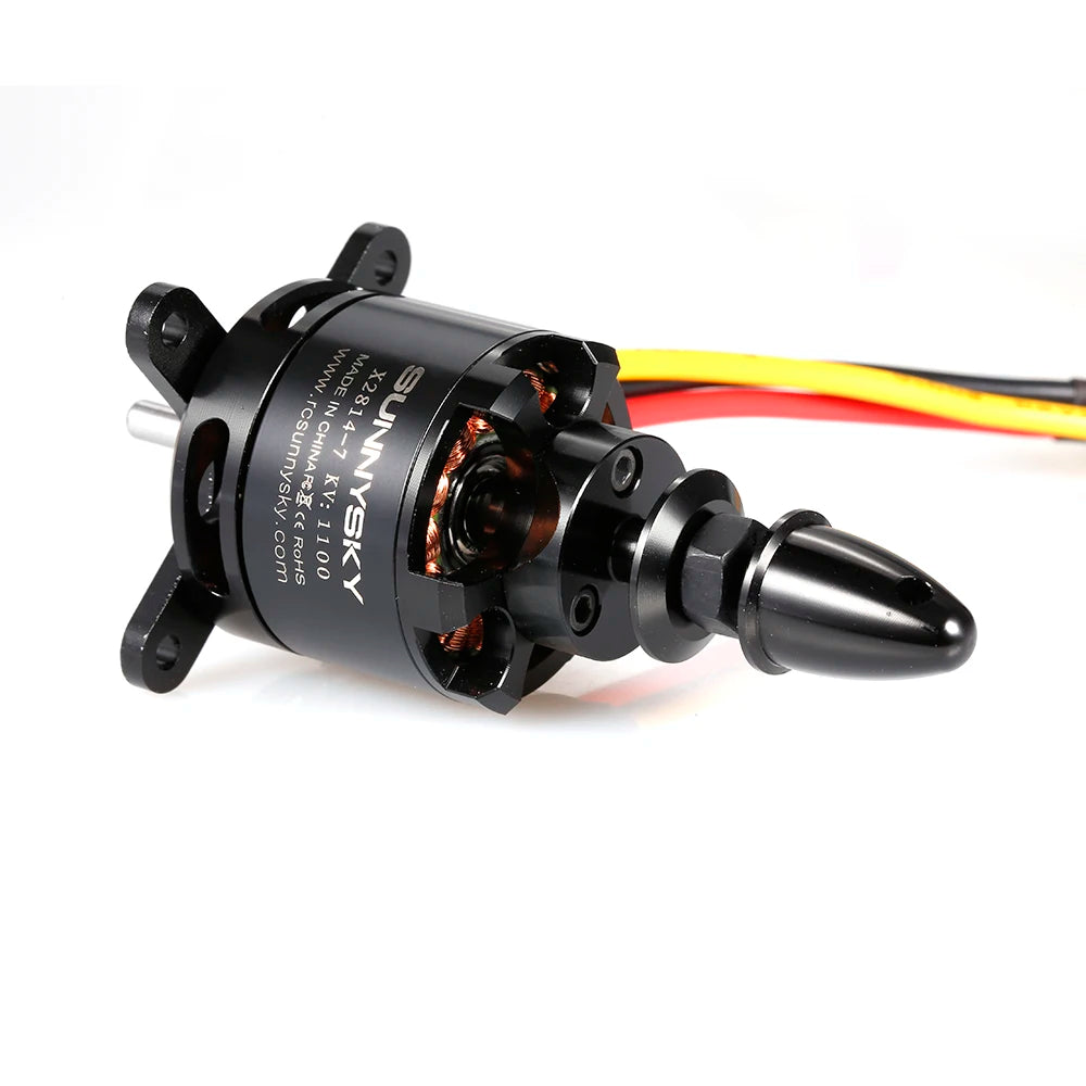 SunnySky 2814 X2814 900KV KV1100 KV1250 3-5S Brushless Motor for Believer UAV 1960mm RC Airplane Helicopter Fixed-wing Drone 15 rotor poles: 14 No-load current: 1.1A Motor resistance: 28