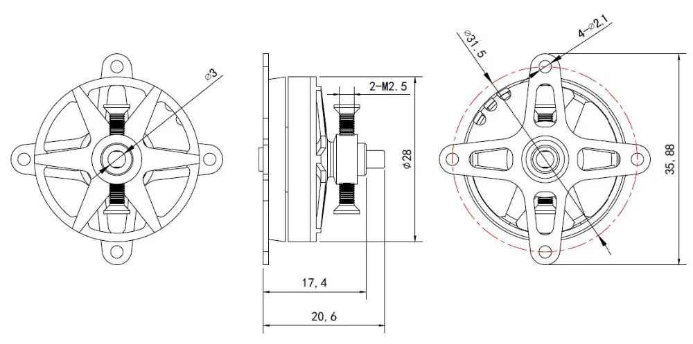 Sunnysky X2302 X2304 X2305 1480kv 1600kv 1650kv Brushless Motor CW for Fixed-wing aircraft Multicopter New 22 US $65.00 1 PCS SunnySky X2814 900KV 1000K