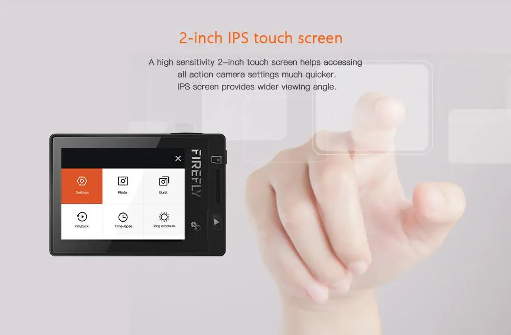 Hawkeye Firefly 8SE Action Camera - 4K 90 Degree / 170 Degree Screen WIFI FPV Action Camera Ver2.1 Sports Recording RC Models 8 Hawkeye Firefly 8SE Action Camera, high sensitivity 2-inch IPS touch screen helps accessing all action camera settings much quicker