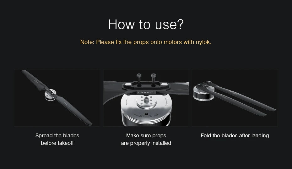 fix props onto motors with nylok: Mf881 .