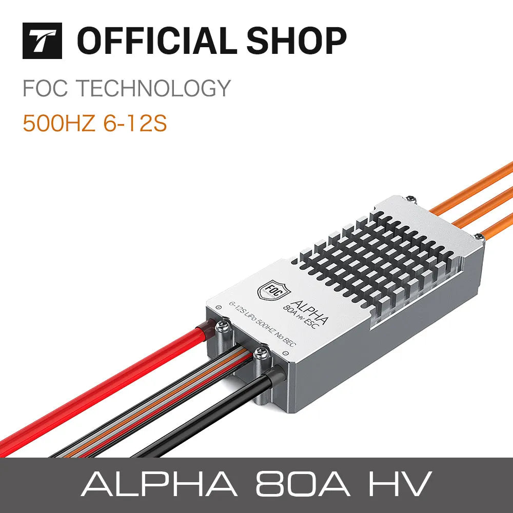 T-motor ALPHA 80A 12S HV FOC ESC - For Multi-rotor Quadcopter UAV RC Drones