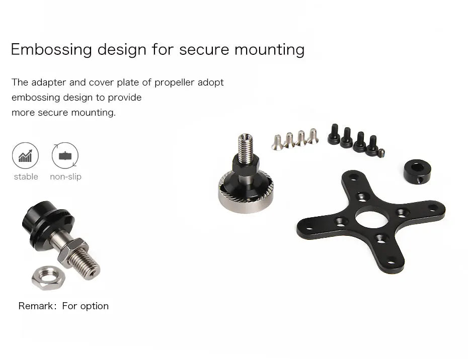 T-MOTOR AT3530 Long Shaft Motor - KV580 4.8KG Thrust brushless motor for long range drones fixed wing uav for defence Airplane Motor 14 T-MOTOR, propeller adapter and cover plate adopt embossing design for secure mounting .