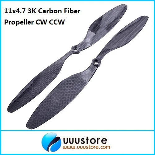 11x4.7 3K Carbon Fiber Propeller CW CCW uuustore.