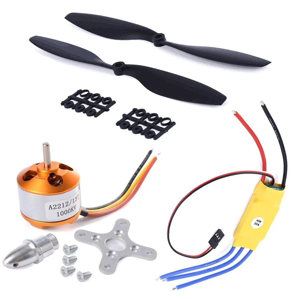 A2212 1000KV Brushless Outrunner Motor +SimonK 30A ESC+1045 Propeller(1 pair) Quad-Rotor Set for F450 F550 Multicopter 13 Li-xx(Li-ion or LiPo) / Ni-xx