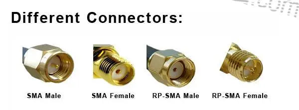 Different Connectors: SMA Male SMA Female RP-SMA Male RP