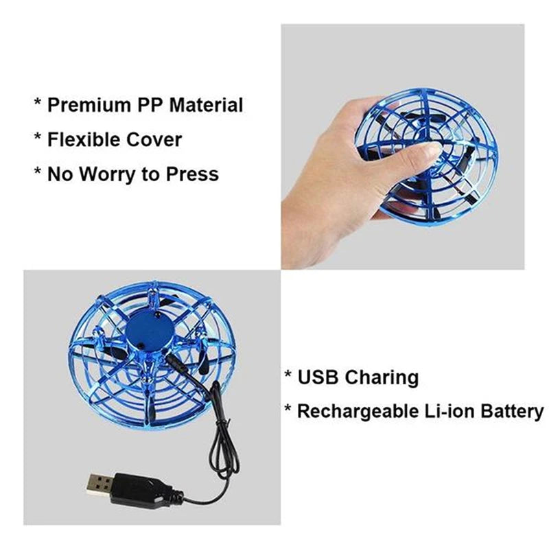 UFO Drone - Mini Helicopter Infraed Hand Sensing Aircraft Electronic Model Quadcopter flayaball Small drohne Toys For Children 23 UFO Drone, premium pp material flexible cover no worry to press usb char