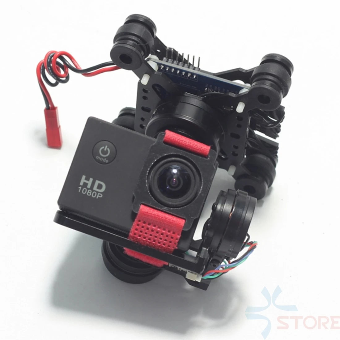 3 Axis assembled Brushless Gimbal Frame With Motors & Storm32 Controlller for Gopro 3 4 Xiaomi Xiaoyi SJ4000 SJCAM FPV RTF 9 cable bind the gimbal , the motor will also shake .