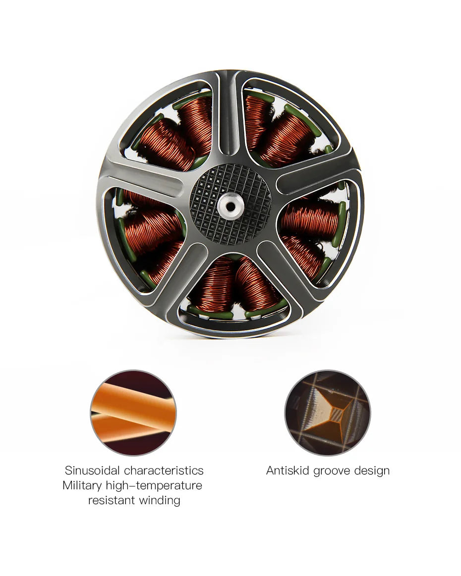 T-MOTOR F1000 KV300 KV510 Brushless Motor Max Thrust 6.5KG for X class FPV racing drone DRL 7 T-MOTOR, Sinusoidal characteristics Antiskid groove design Military high-temperature resistant wind