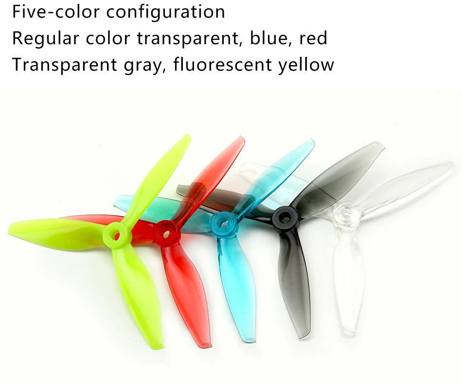 five-color configuration Regular color transparent; blue, red Transparent gray, fluorescent
