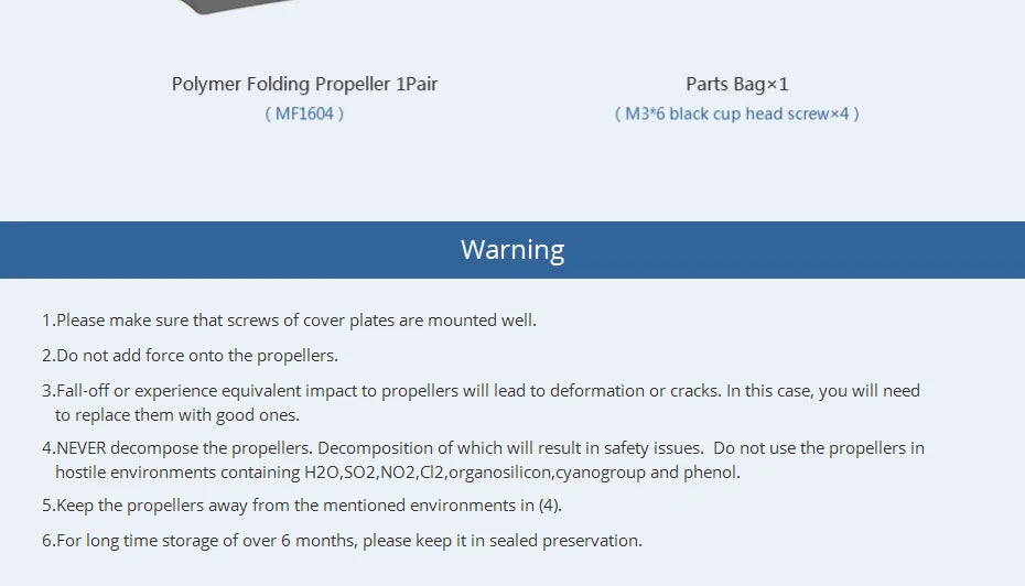 T-motor MF1604 Polymer Folding propeller. polymer folding propeller IPair Parts Bagx1 (MF1604)