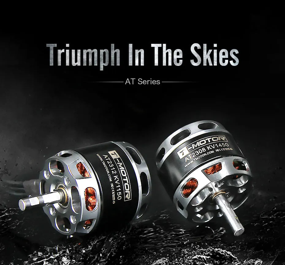 T-MOTOR AT2312 Long Shaft KV1150 1400KV brushless motor Max Thrust 1.3KG for fixed wing rc drone 6 T-MOTOR AT2312 Long Shaft Motor SPECIFICATIONS Wheelbase