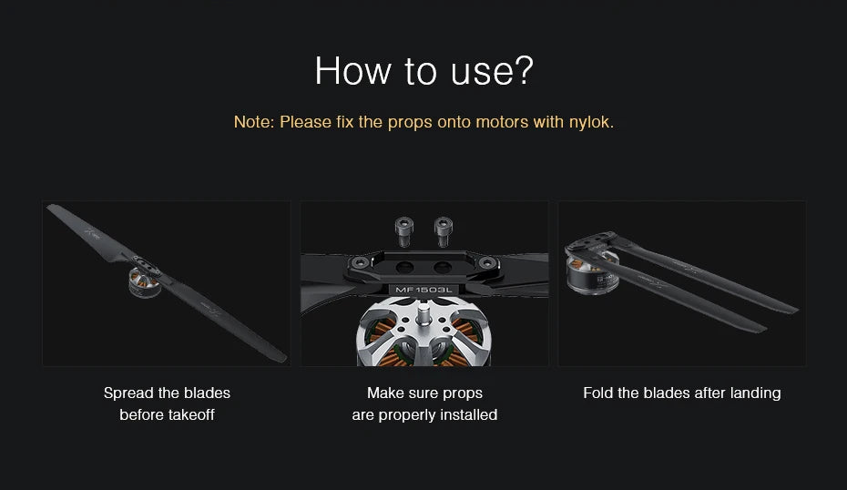 fix the props onto motors with nylok MpjooaL