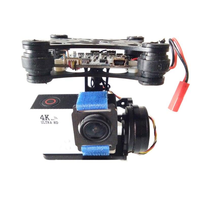 RTF 2 Axis Brushless Gimbal Camera with 2208 Motors BGC Controller Board Support SJ4000 Gopro 3 4 Camera For Rc Drone - RCDrone