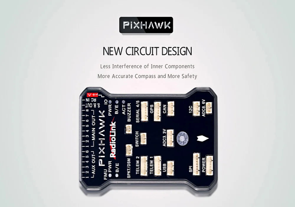 Radiolink Pixhawk PIX PX4 Flight Controller, • Easily control any airplanes, switch the Flight Mode as you like