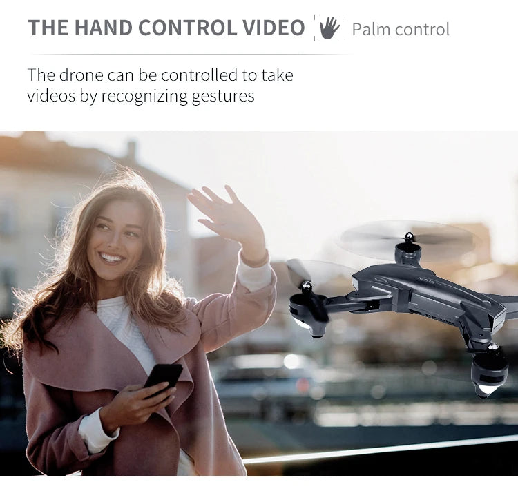 Visuo XS816 RC Drone, drone can be controlled to take videos by recognizing gestures .