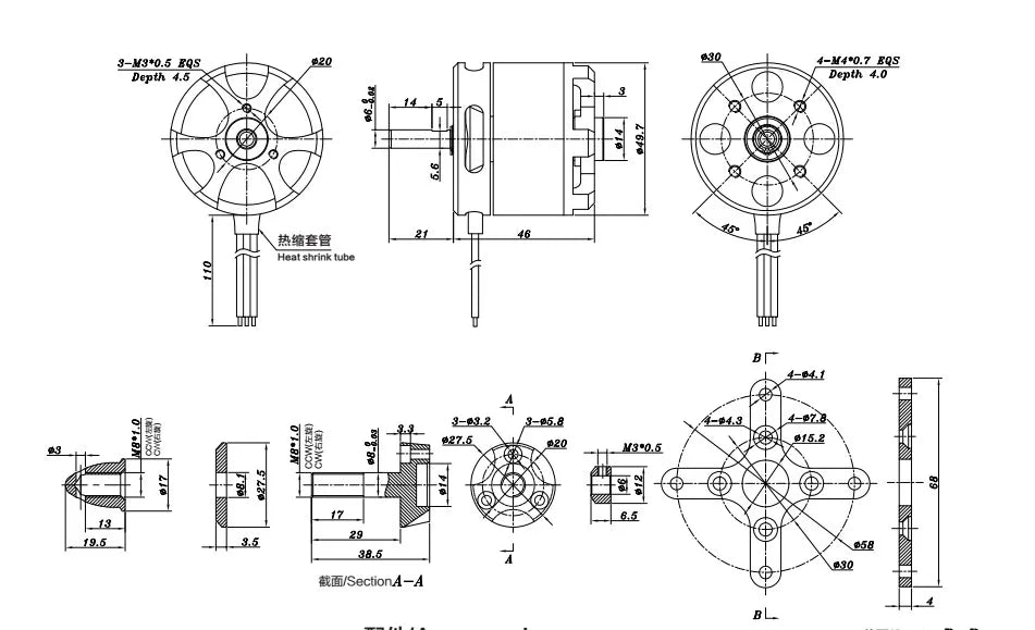 SunnySky X4120 480KV 550KV high effectiveness brushless motor for 3D Stunt Drone 8 X4120 480KV 550KV high effectiveness brushless motor for 3