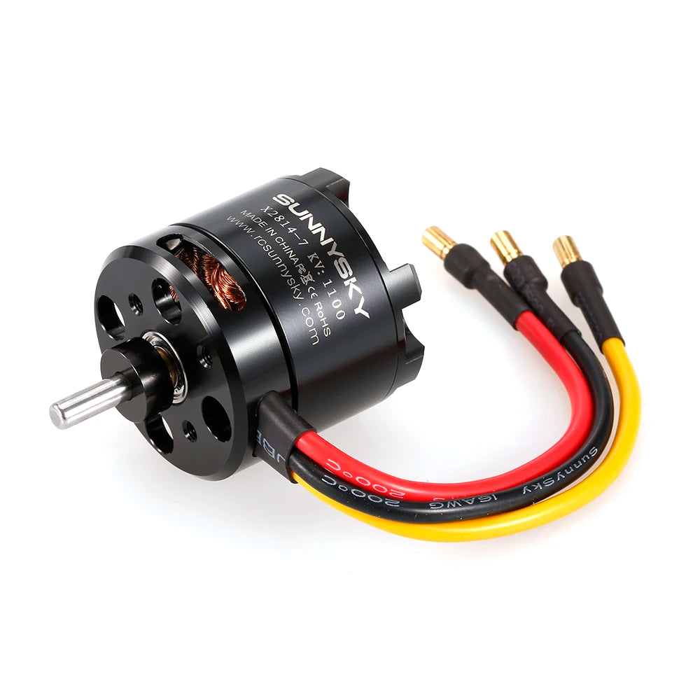 SunnySky 2814 X2814 900KV KV1100 KV1250 3-5S Brushless Motor for Believer UAV 1960mm RC Airplane Helicopter Fixed-wing Drone 13 rotor poles: 14 No-load current: 1.1A Motor resistance: 28