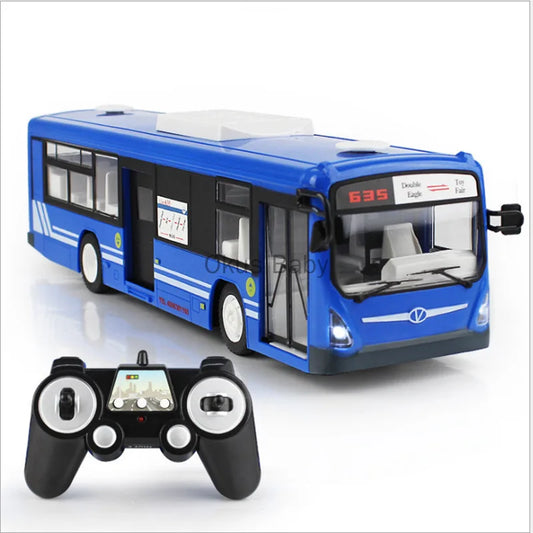 Double E 6Ch RC Bus 1:14, 2.4G Remote, Auto-Opening Doors, Sound & Light, 33.5 cm, Ready-to-Run Toy Model