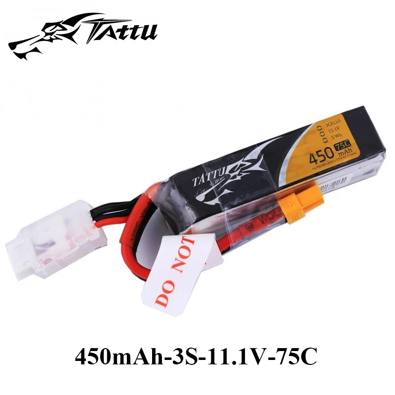 Ace Tattu Lipo Battery. 7X TAttu 4lv SWr 450mAh-3S-I